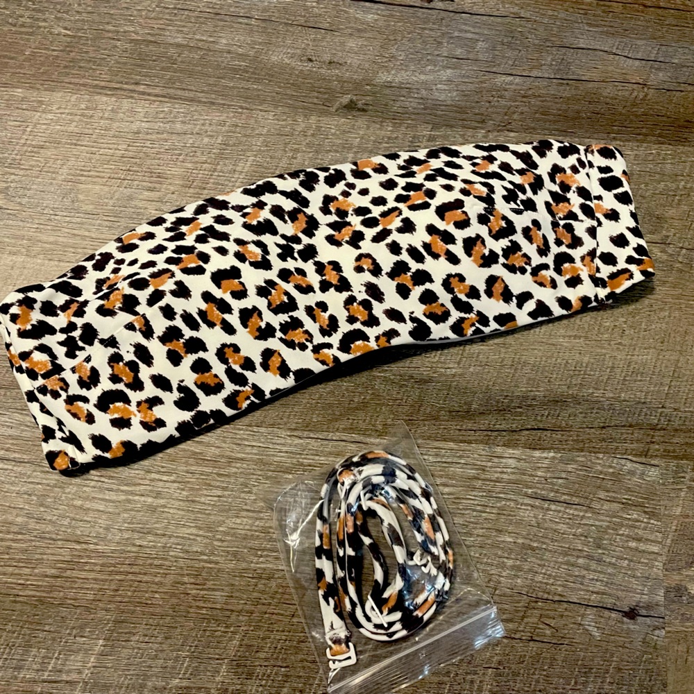 AERIE cheetah bandeau bikini